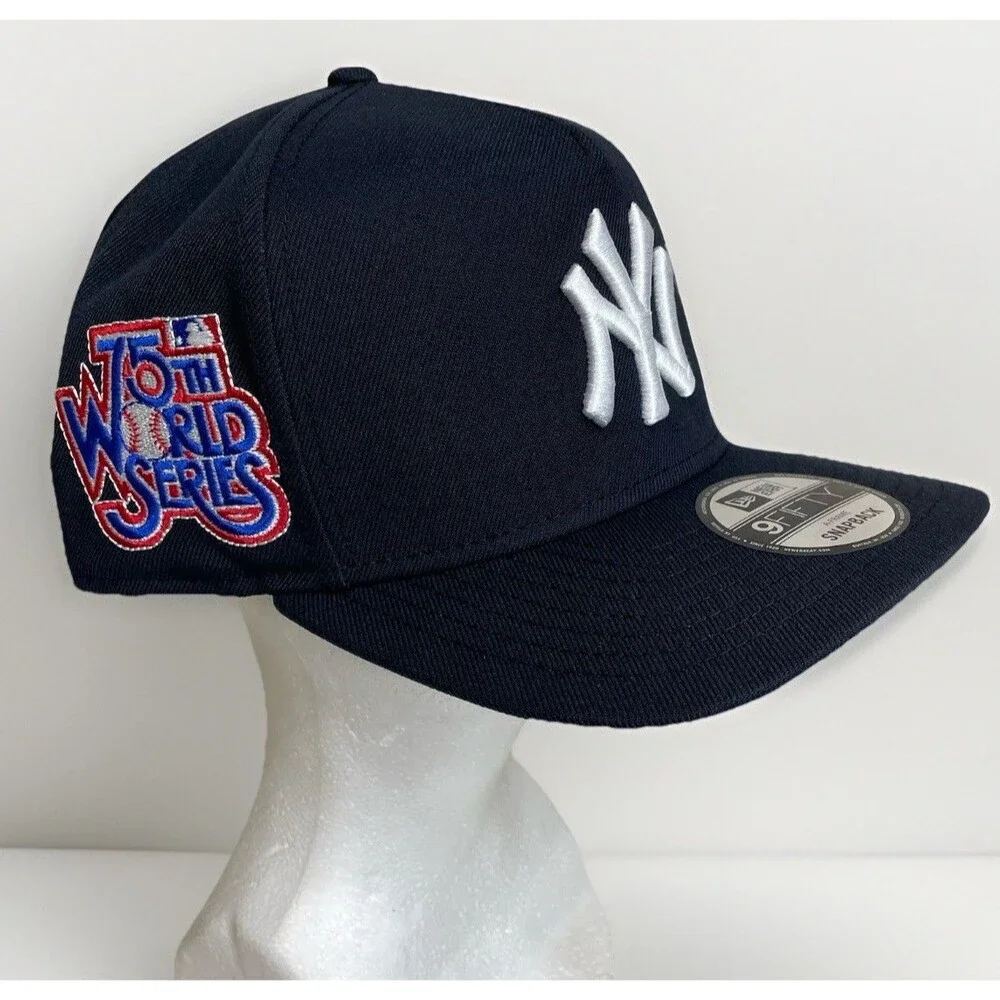 New Era NY Yankees 75th World Series 9Fifty A-Frame Men Snapback Navy Blue White